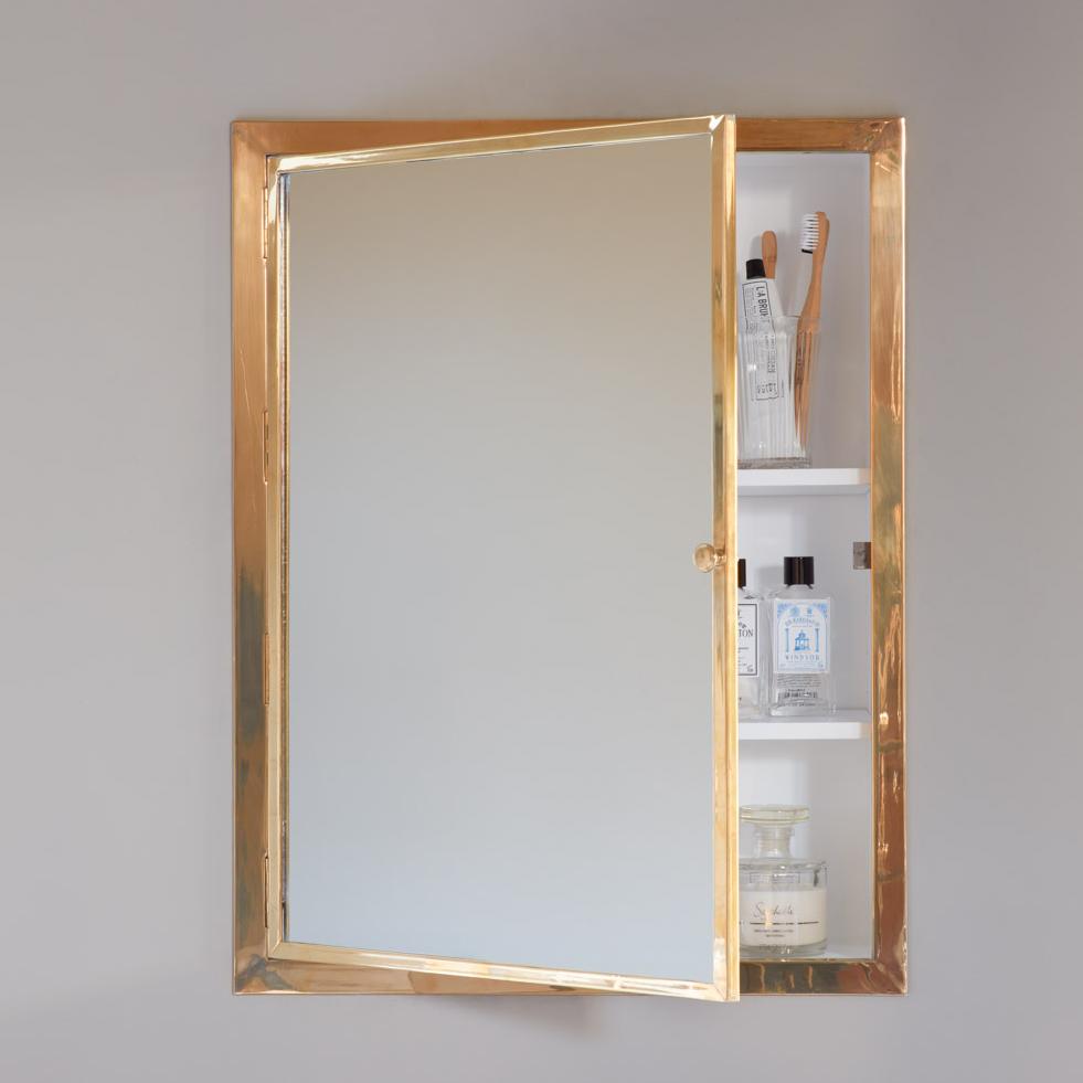 Bathroom Mirror Cabinet, Recessed Bathroom Mirror With Storage